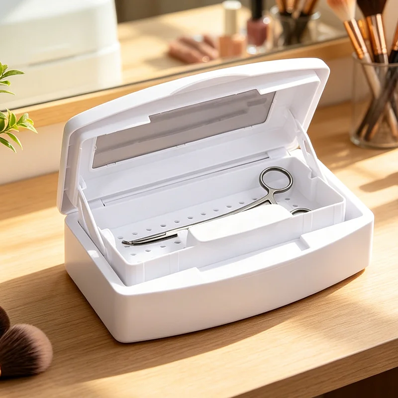 Manicure Sterilization Box for Nails Material Sterilizing Nail Prosthetic Sterilizer Tools Disinfection Tray Instruments Storage