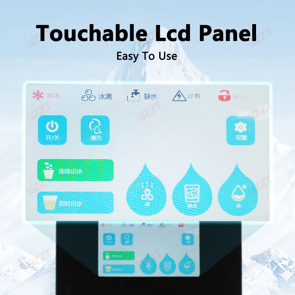 120kgs/24h 3 in 1 Cold Water Dispenser With Ice Commercial Restaurant Hotel Ice Making Machine With Iced Water Dispenser