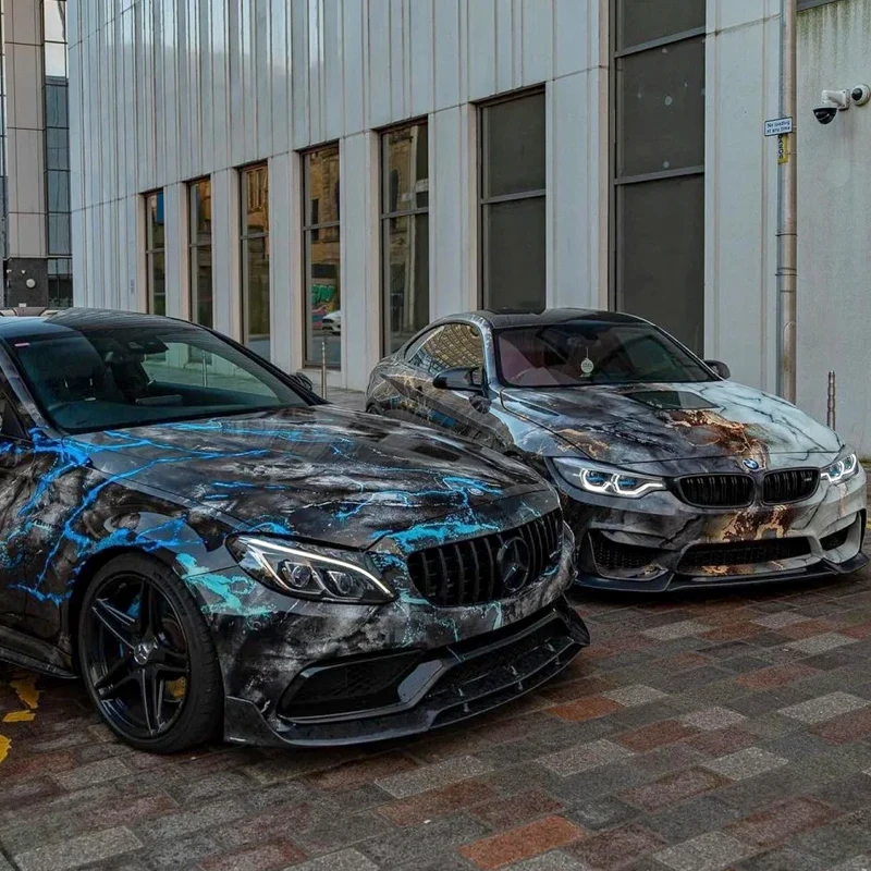 Customize Design Marble Car Sticker Film Wrap Vinyl With Air Channel TPU Repair Coating Printed Vehicle Vinyl Wrap