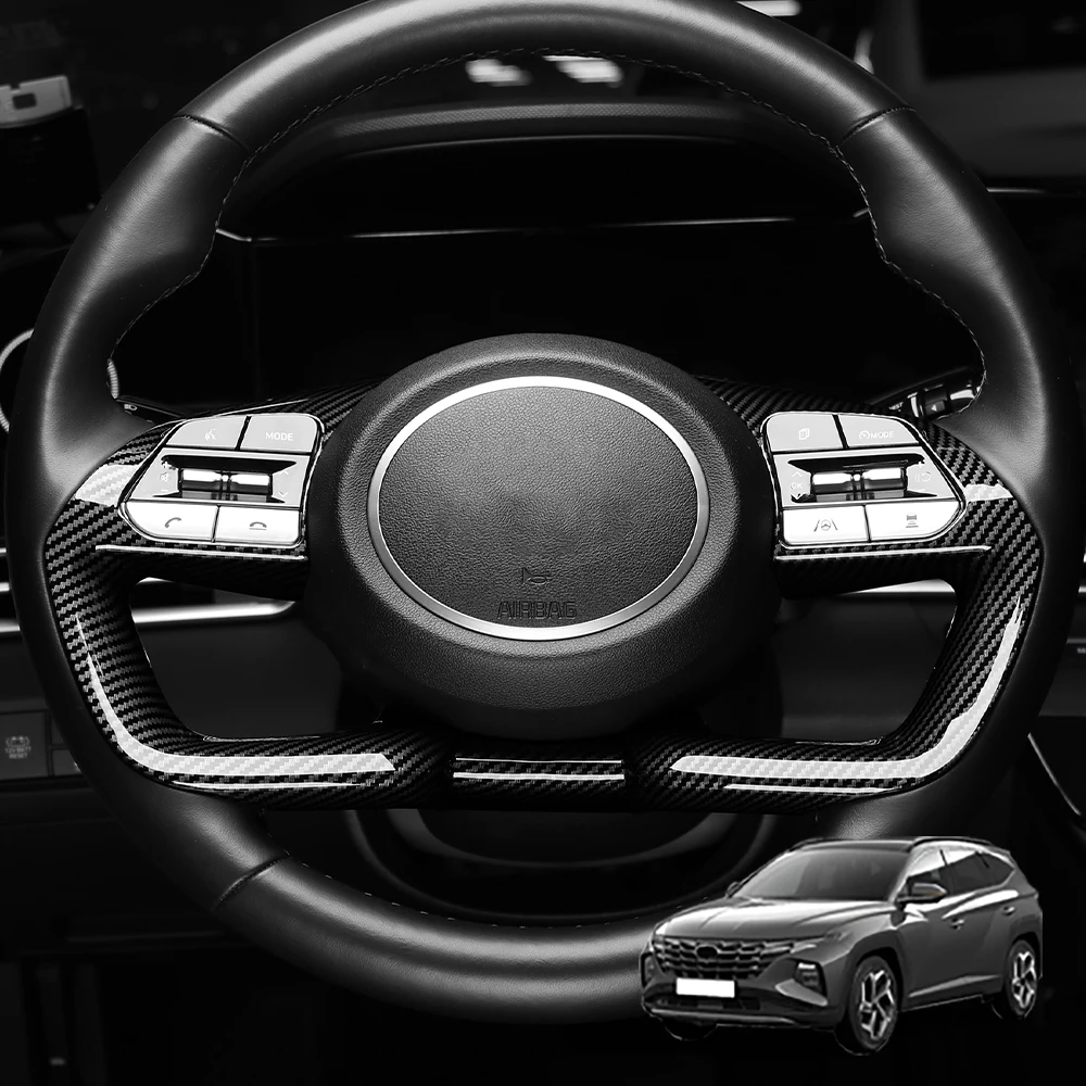 

Аксессуары для салона автомобиля, АБС-материал, декоративная рамка рулевого колеса для Hyundai Tucson NX4/Hyundai Elantra CN7 LHD/RHD