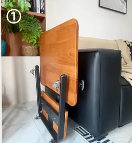 Solid wood lifting folding computer desk Removable and stowable Desk, workbench, home desk