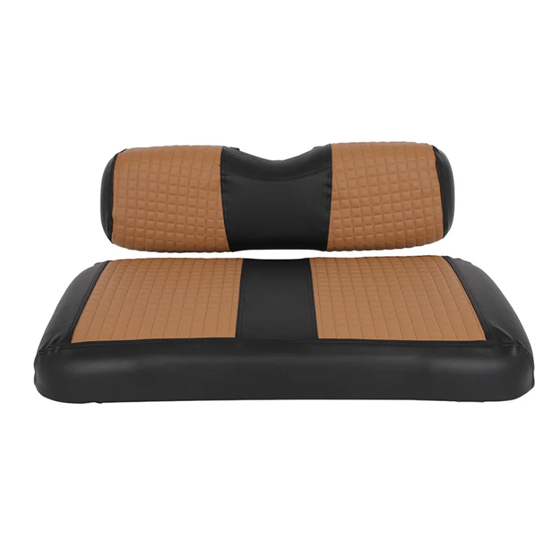 Black and Red Diamond Stitching Golf Cart Seat Cover For Club Car