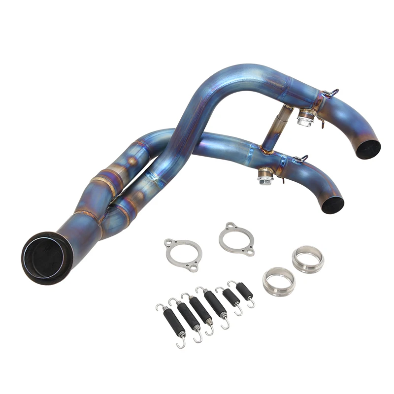 Slip On For KTM DUKE 790 ADV 890 Adventur R Rally 2019-2022 Motorcycle Exhaust Titanium Escape Front Link Pipe Original Muffler