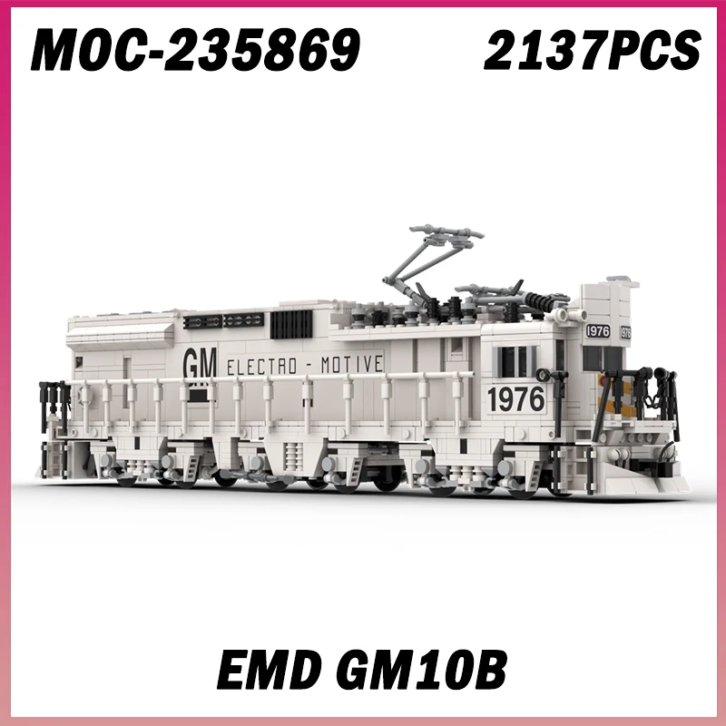

2137PCS MOC-235869 EMD GM10B City Freight Train Building Blocks Electric Locomotive DIY Assembly Model Boy Toy Birthday Gifts