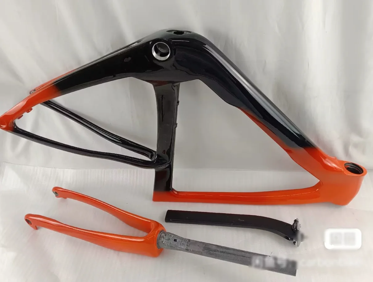 

T1000 ud glossy taiwan bike carbon frame orange black bicycle carbon frame bsa+handlebar+seatpost+frok 16 style frame in stock