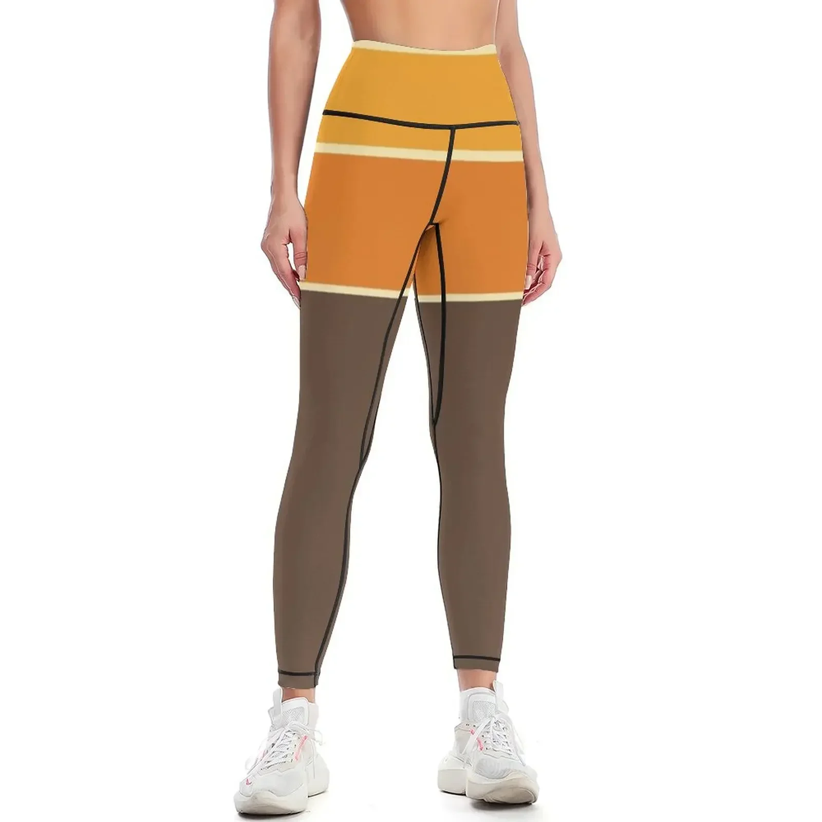 

Retro Stripe Pattern Leggings Women's gym Fitness woman Tight fitting woman sportswear woman gym 2025 Womens Leggings