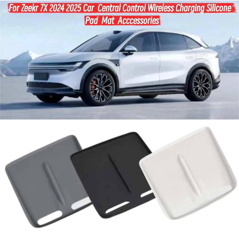 

For Zeekr 7X 2024 2025 Car Styling Central Control Wireless Charging Silicone Pad Central Storage Dustproof Mat Acccessories