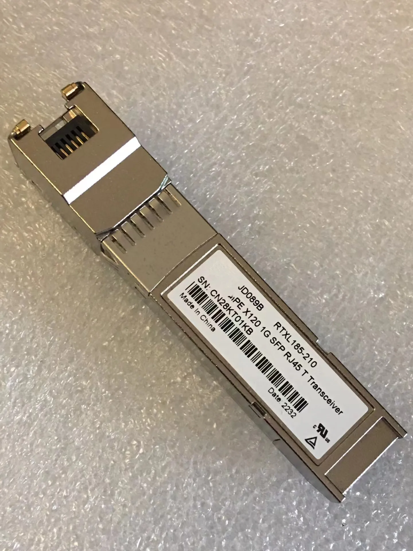 

JD089B/1000BASE-T SFP-GE-100-T RTXL 185-210 X120 Copper RJ-45 100m Transceiver Module/RJ45 optical fiber module