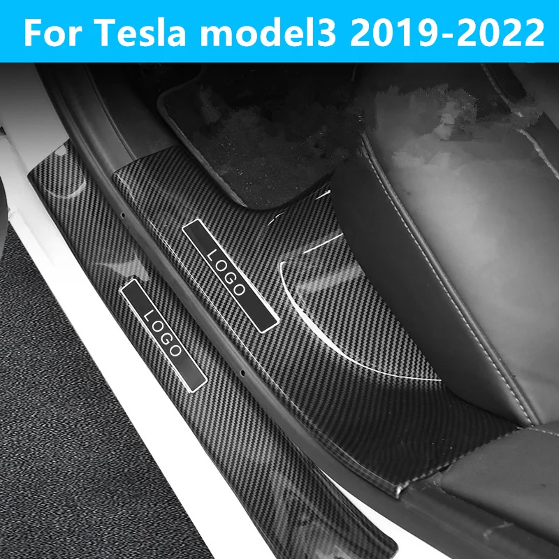 

Накладка на порог из нержавеющей стали для Tesla model3 2019-2022, защитная накладка на педаль, Высококачественная наклейка на автомобильные части