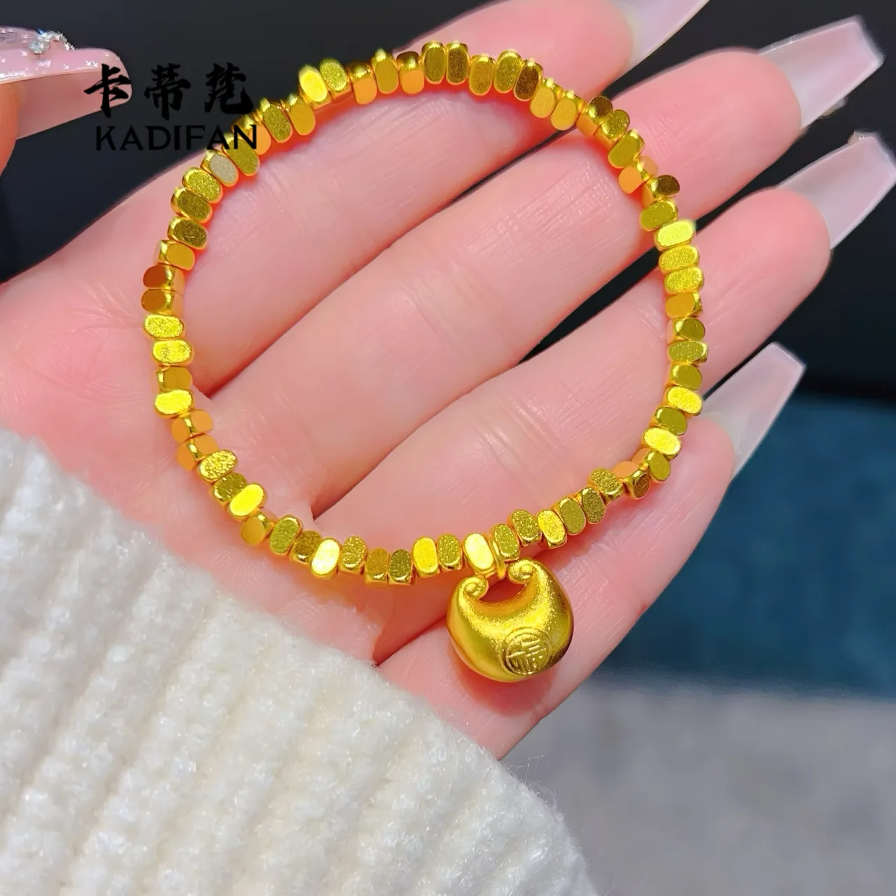 

Gold Shop Same Style 9999 24K Real Gold Women's Gold Bracelet Broken Silver How Much Exquisite Fashion Beautiful Jewelry