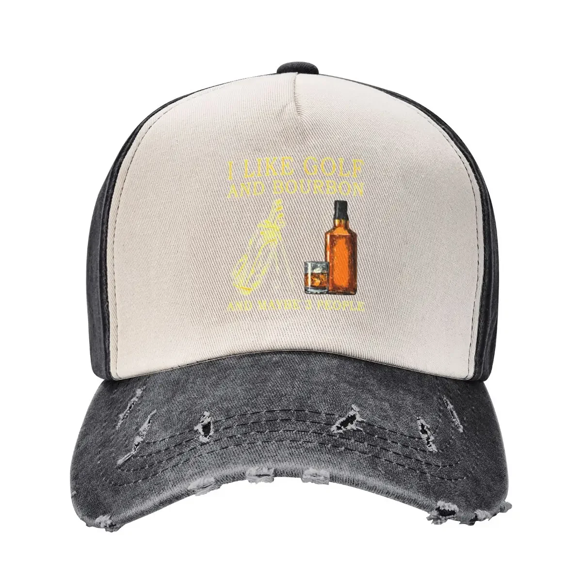 I Like Golf And Bourbon And Maybe 3 People Baseball Cap hard hat Thermal Visor Sun Cap Woman Hats Men's