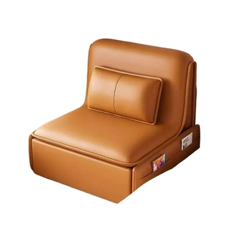 Leather electric sofa bed all-in-one multi-functional folding sofa bed living room balcony study room small apartment sofa