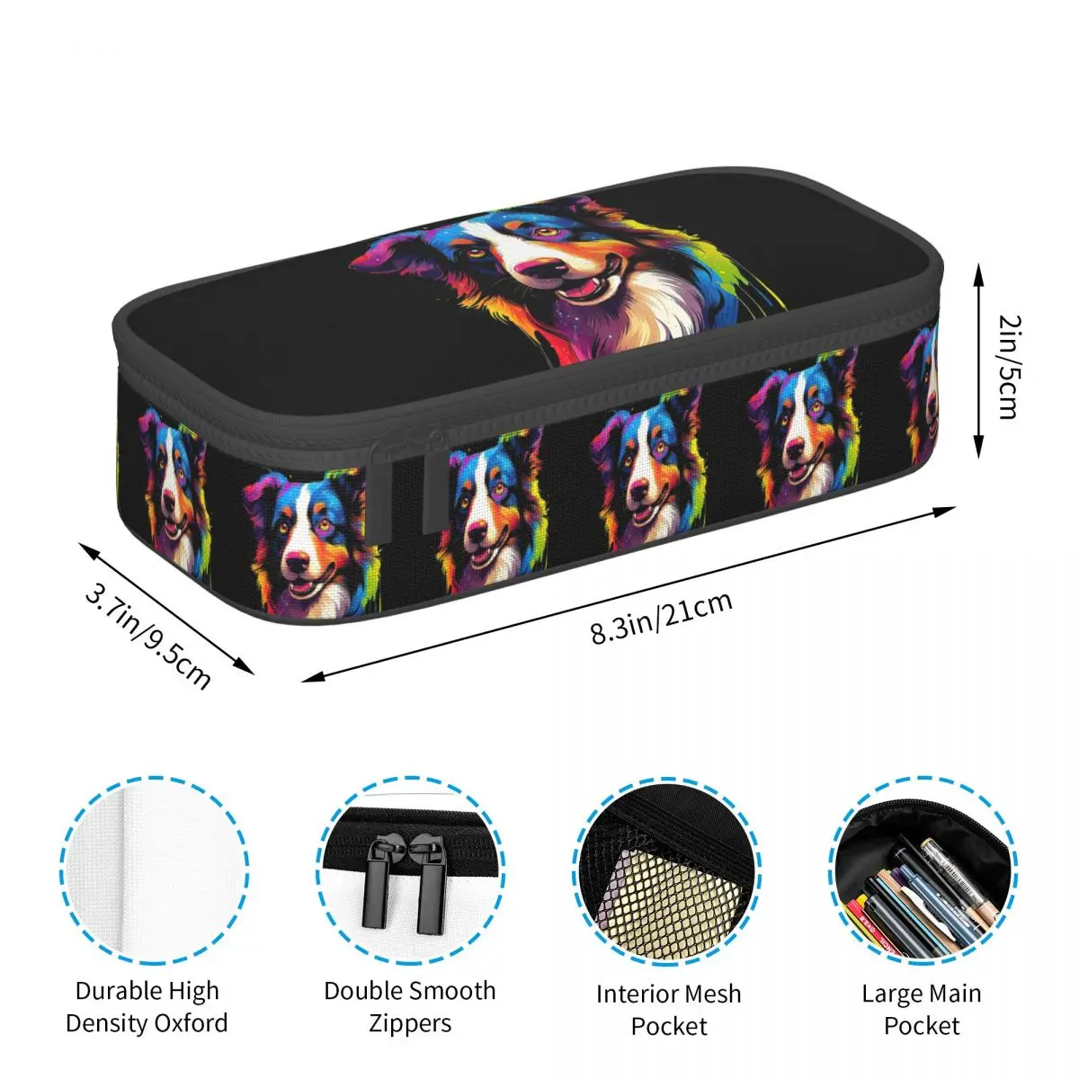 مقلمة بوردر كولي للأولاد والبنات، صندوق هدايا، حقيبة أقلام رصاص، لوازم القرطاسية، حقيبة حامل القلم