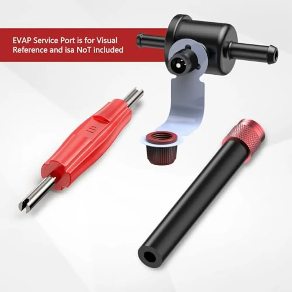 

EVAP Leak Testing Service Port Adapter Connector Kit with Valve Removal Tool for Automotive Vacuum and Smoke Machine Systems