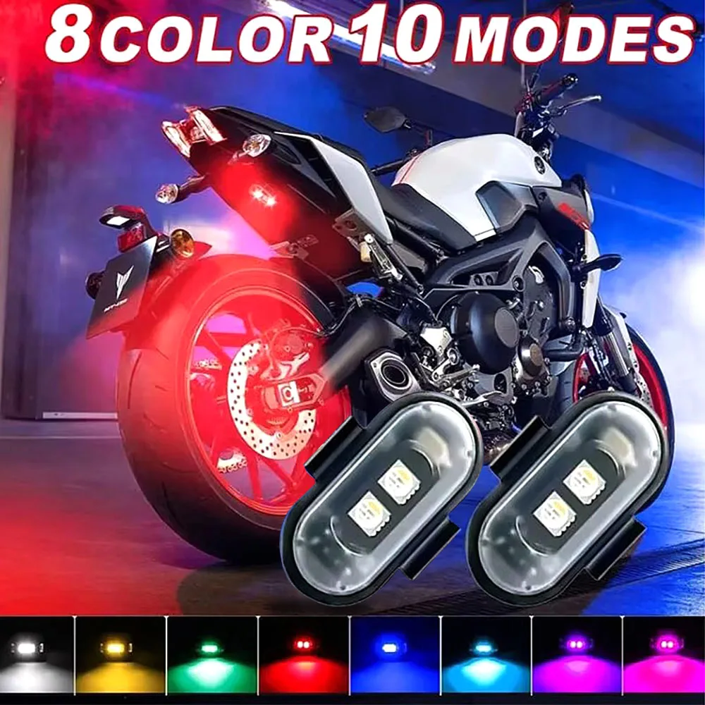 

YSY Автомобиль Мотоцикл RGB Светодиодные стробоскопы 8 цветов Светодиодная вспышка Положение Беспроводной свет Самолет Вертолет Предупреждающие огни