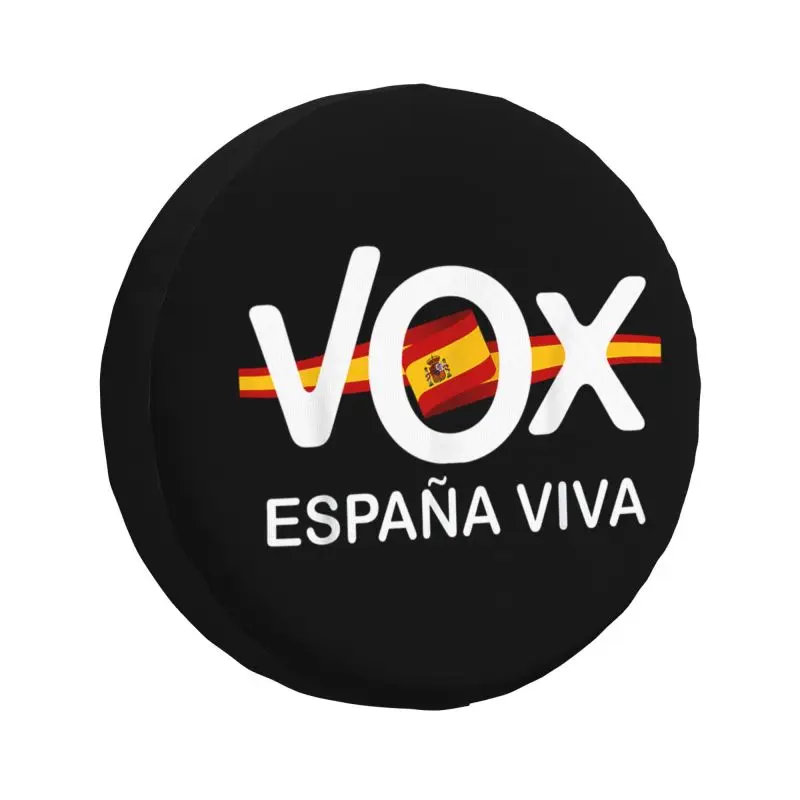 Custom Espana Viva Vox Spare Tire Cover for Honda CRV Spain Flag 4WD 4x4 Trailer Car Wheel Protectors 14