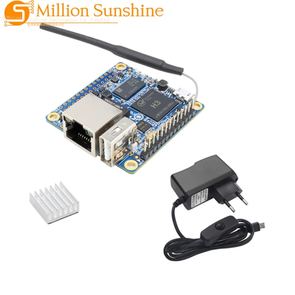 Orange Pi Zero LTS 512MB RAM H3 Quad-Core with WiFi Antenna PoE OTG SPi Falsh Optional Heatsink Power Supply for OPI Zero LTS