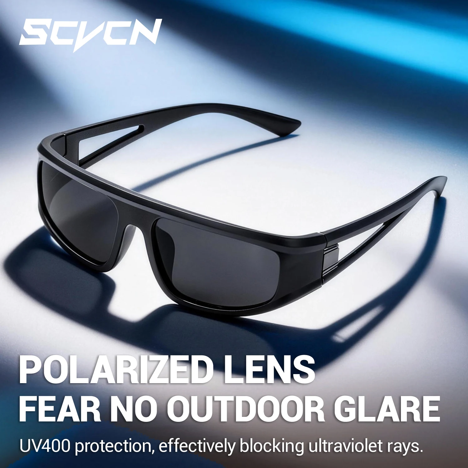 SCVCN Highstreet Sonnenbrille für Herren, Polarisierte Gläser, UV400-Schutz, Fahrbrille, Laufbrille, Wanderbrille, Baseball- und Radfahrbrille