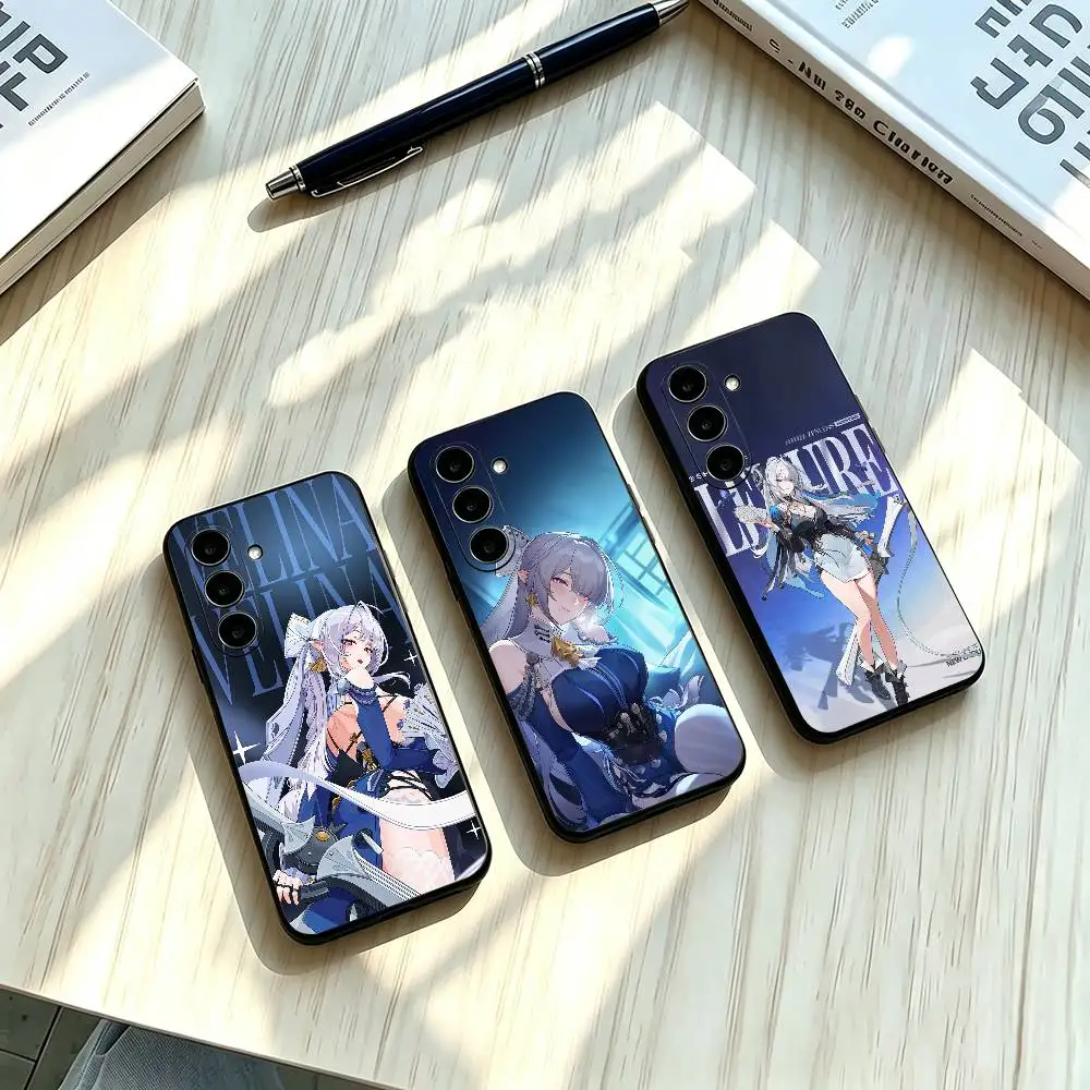 Velina zzz folding fan lovely girl Black Shockproof Painted phone Case For Samsung A73 20,21s,22,31,32,52,53,72