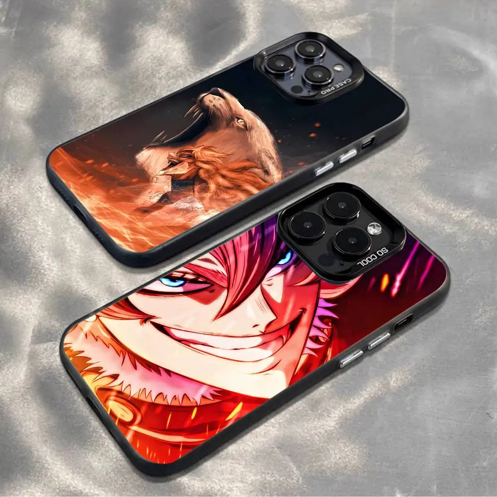 

Black C-Clover Mereoleona Phone Case For iPhone 16,15,14,13,12,11,Mini,Pro,MAX,plus,Black Matte Shockproof Cover