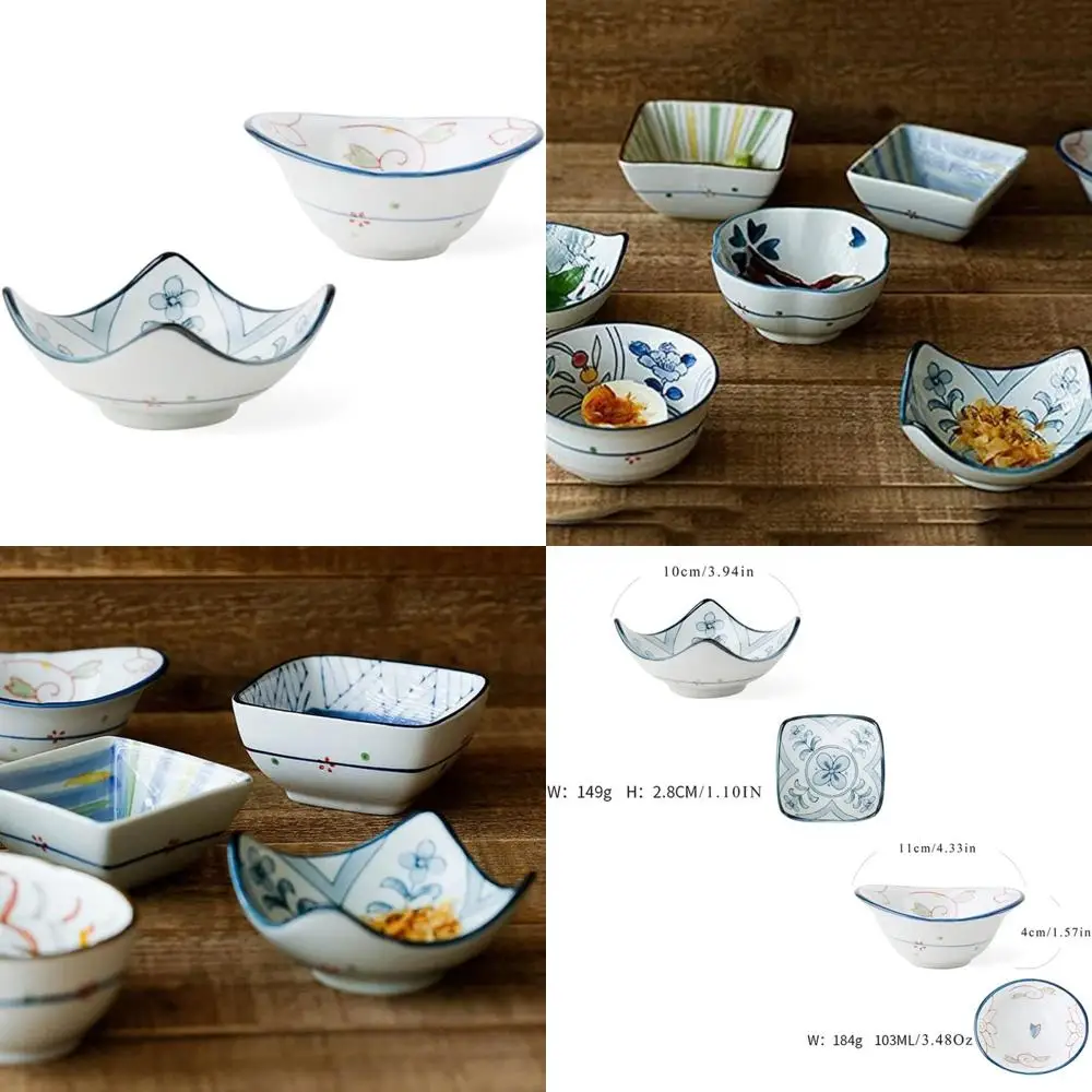 

Japanese Style Ceramic Dipping Bowls for Soy Sauce, Condiments, Appetizers - Perfect Dinnerware Set for Side Dishes and Sushi