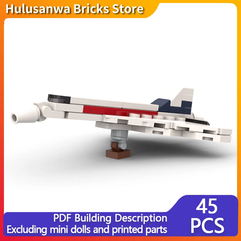 

Micro Concorde Civil Airliner Model MOC Building Bricks War Equipment Modular Technology Gift Holiday Assemble Children Toy Suit