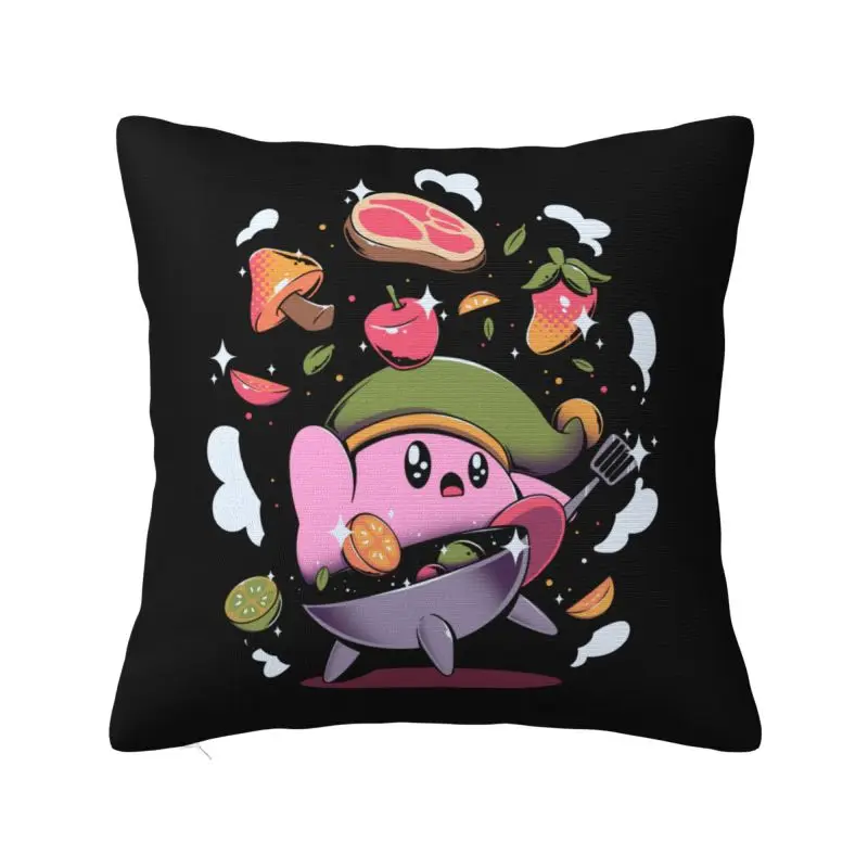 Custom Kirbys Cooking Luxury Throw Pillow Cover Cushions Cover for Sofa
