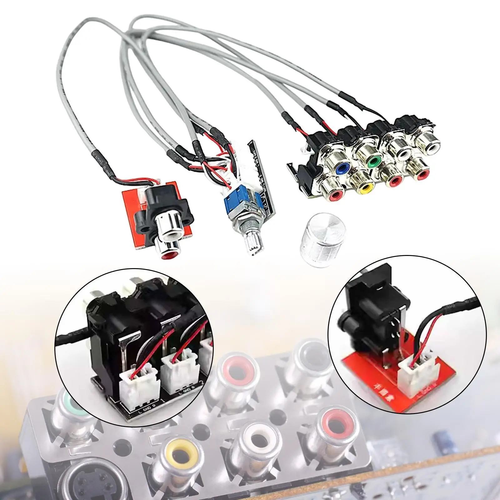 

Audio Source Switching Board RCA Stereo Switch Selector Board Dlhifi 4-ways 2 Channel DIY Kit 30cm Wire Amplifier Module