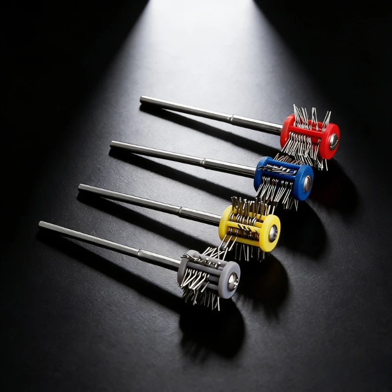 Fine Wire Polishing Brushes Set 0.2-0.55mm - For Jewelry Metal Polishing Deburring Cleaning  Rotary Tool Accessories