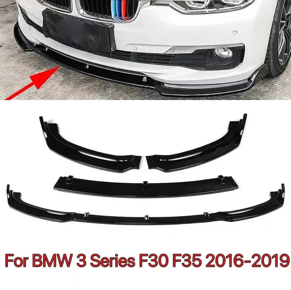 

3PCS Car Front Bumper Splitter Lip Diffuser Spoiler Protector Cover Guard Deflector Lips For BMW 3 Series F30 F35 2016-2019