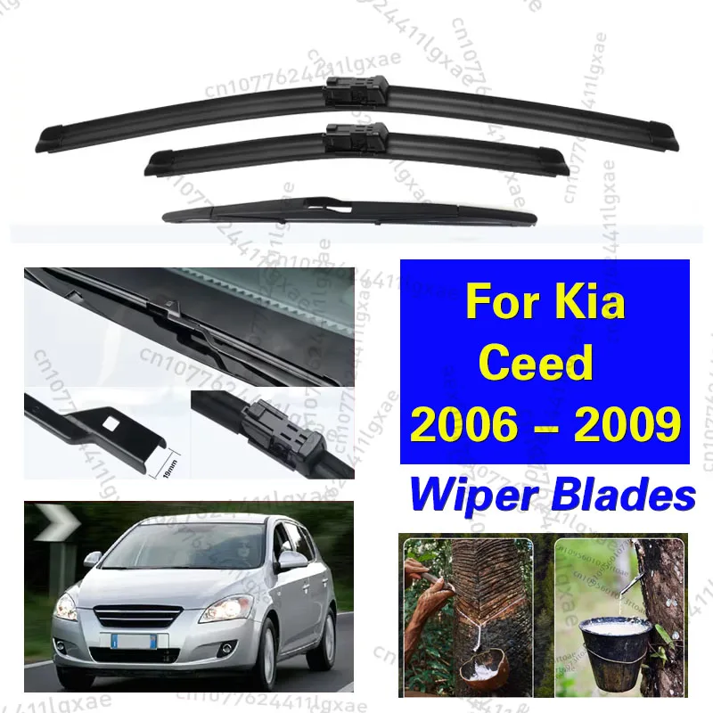 

Комплект щеток стеклоочистителя автомобиля для Kia Ceed 2006-2009 лобовое стекло, щетки от дождя, автомобильные аксессуары 24 "+ 18" + 12"
