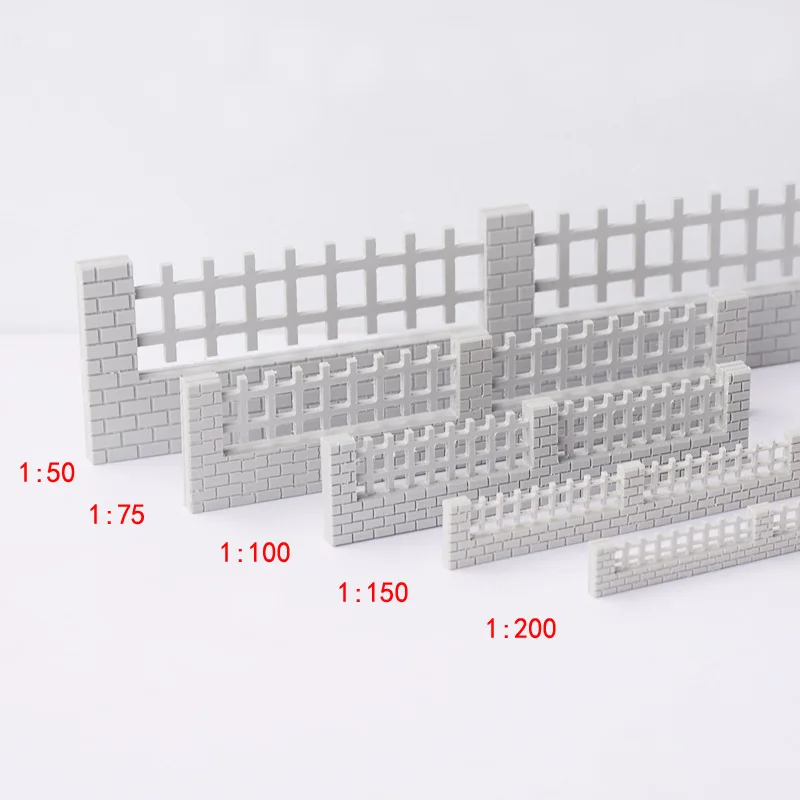 Skala 1:50-1:200 miniaturowy plastikowy płot Model DIY ręcznie robiony ogród/ dziedziniec/budowanie piaskownica stół scena materiał zestaw dioram 3