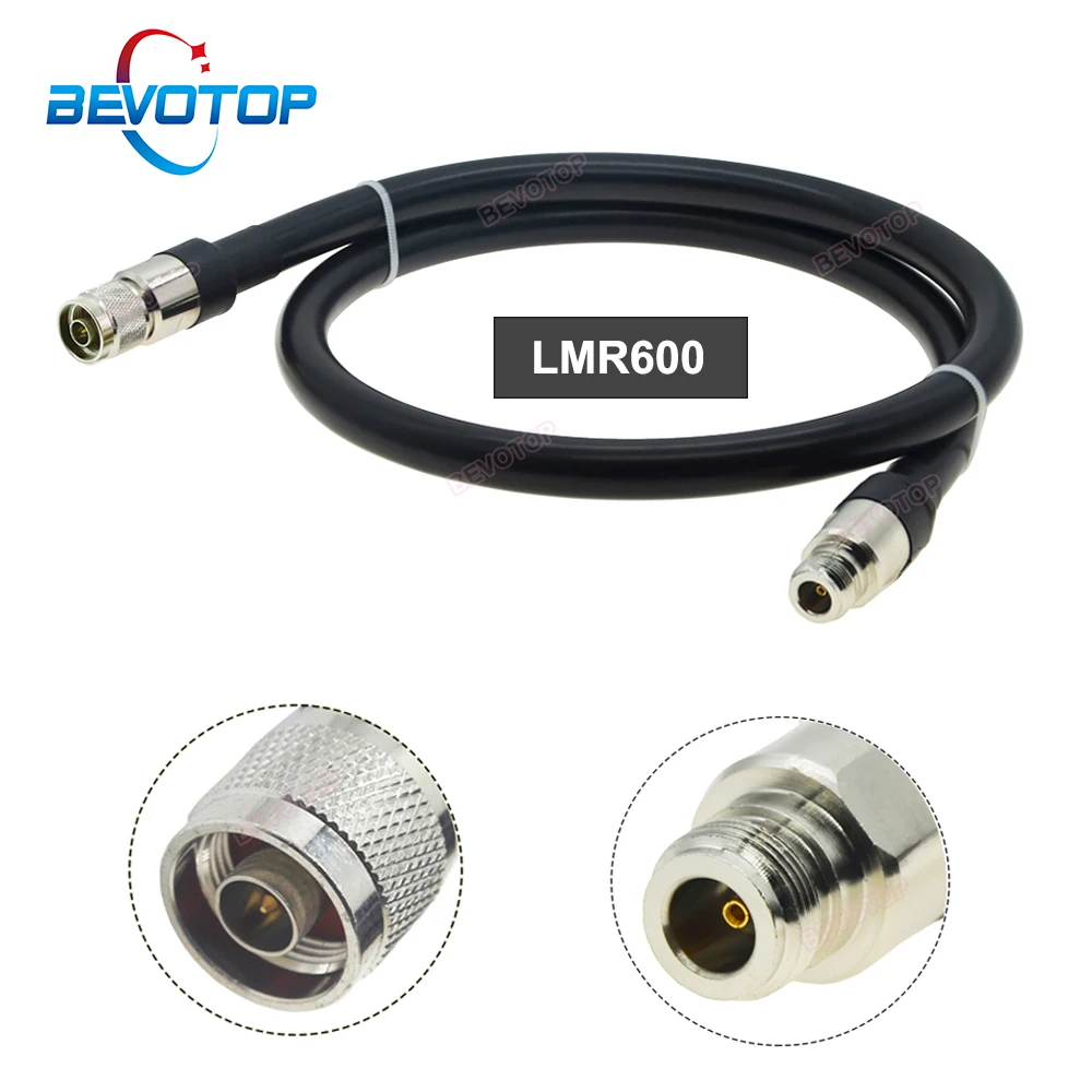 N Male to N Female LMR600 R600 Cable 50 Ohm Low Loss RF Coaxial Extension Jumper for 4G LTE Cellular Amplifier Signal Booster