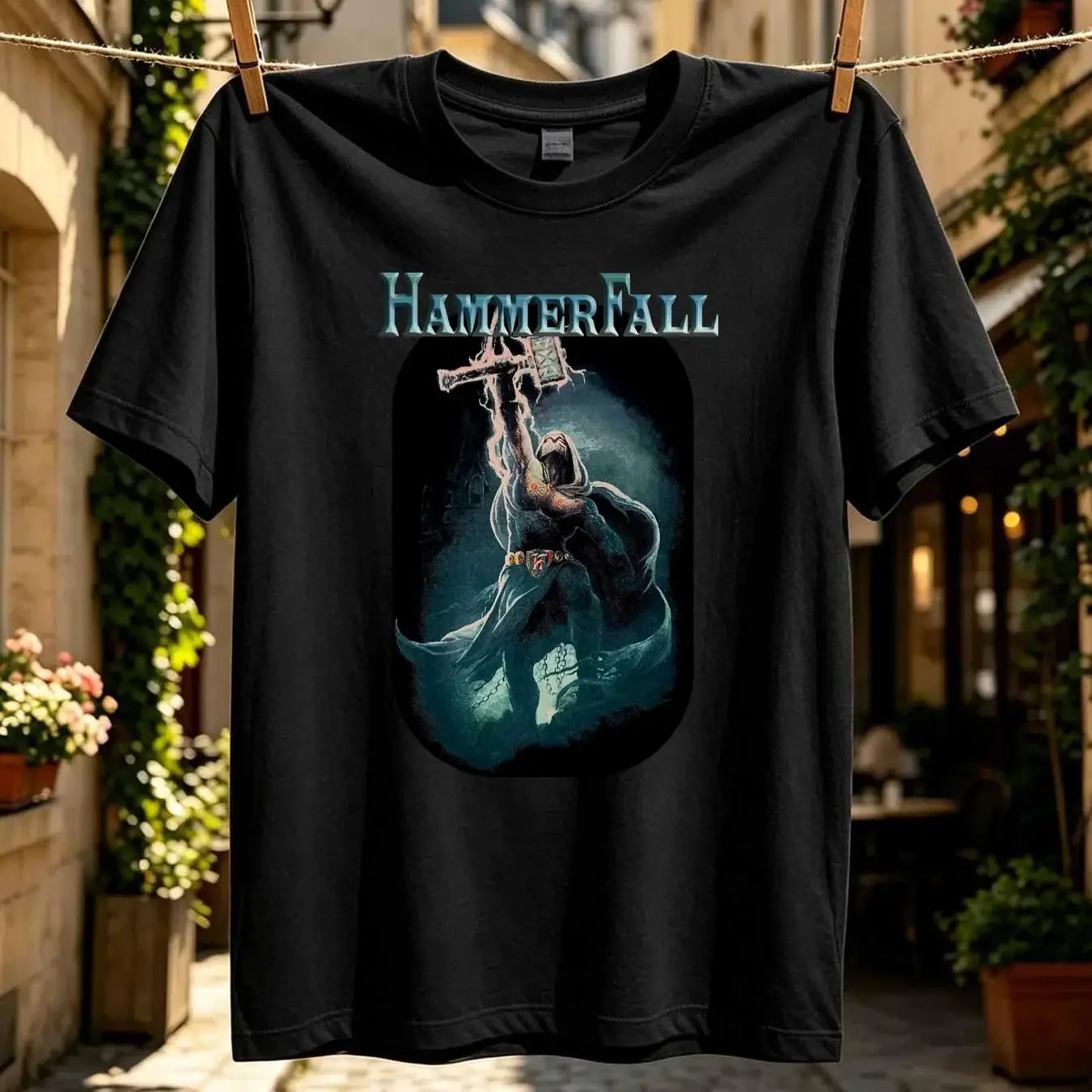 washed T Shirt hammerfall hammer high vintage Washed Stylish Top For Everyday Wear Stretched Soft streetwear fashion Unisex