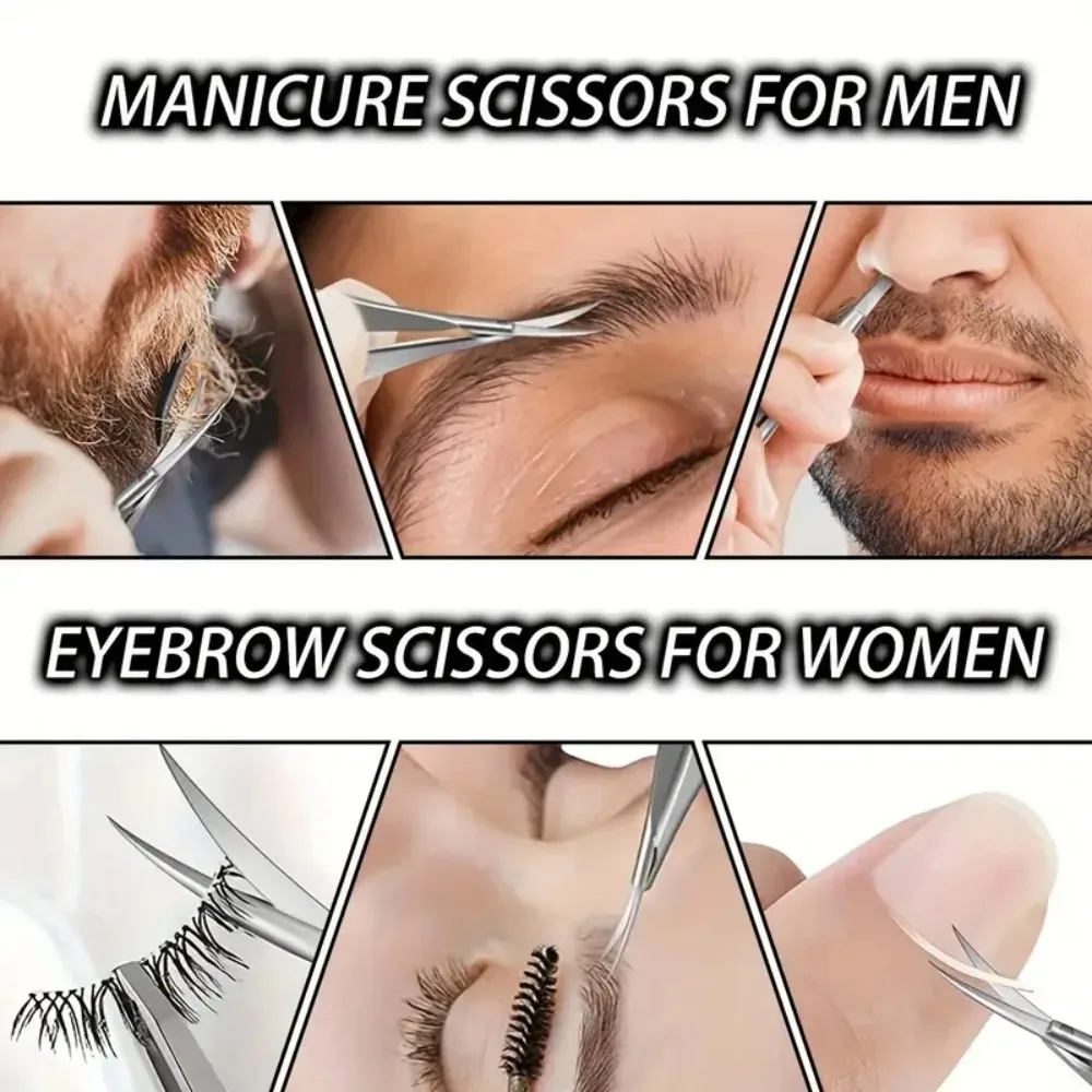 Nożyczki do skórek z rosyjskim ostrzem w kształcie jaskółczego ogona, do manicure, usuwania skórek, martwego naskórka, z zakrzywionym ostrzem ze stali nierdzewnej, sprężynowe nożyczki do skórek.