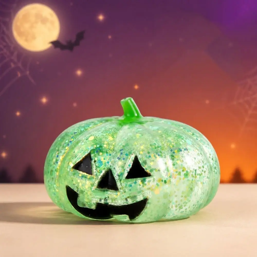 Collectible Soft Elastic Squishy Slow Rebound Glitter Stress Ball Funny Design Luminous Stress Relief Halloween