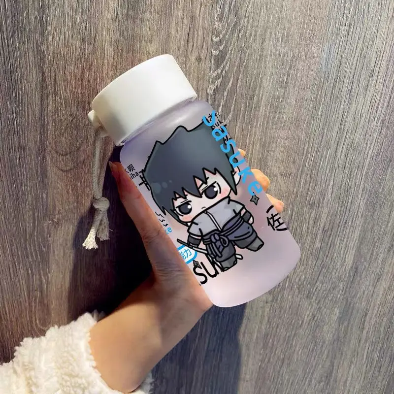 Naruto Q version Kakashi Itachi Sasuke Namikaze Minato large capacity high-value personalized frosted plastic water cup gift