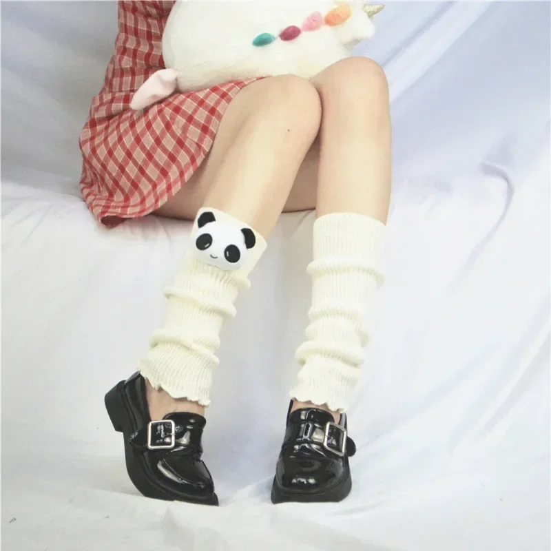 New Fashion Lolita Sweet Girl Leg Warmer Knit Socks Cute Doll Knitted Foot Cover Cosplay Women Autumn Winter Heap Heap Socks