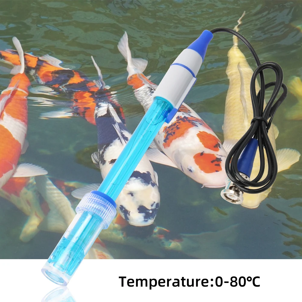 Yieryi Ph Electrode Probe Aquarium Swimming Pool BNC Replace Probe Connector PH Calibration Liquid Tester Acidity Meter Detector