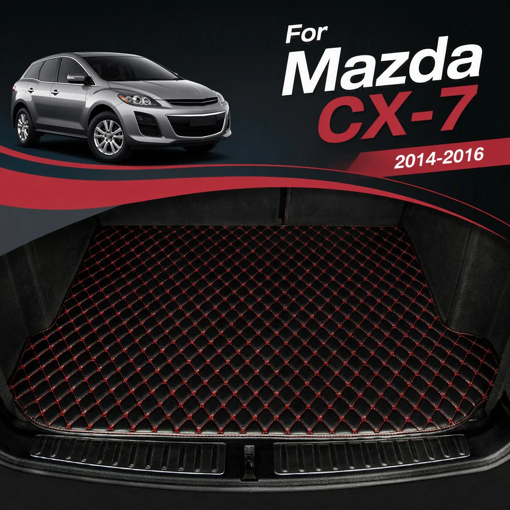 Leather Car Trunk Mat For Mazda CX-7 2014 2015 2016 Trunk Cargo Liner Storage Carpet Car Interior Accessories Decor Styling