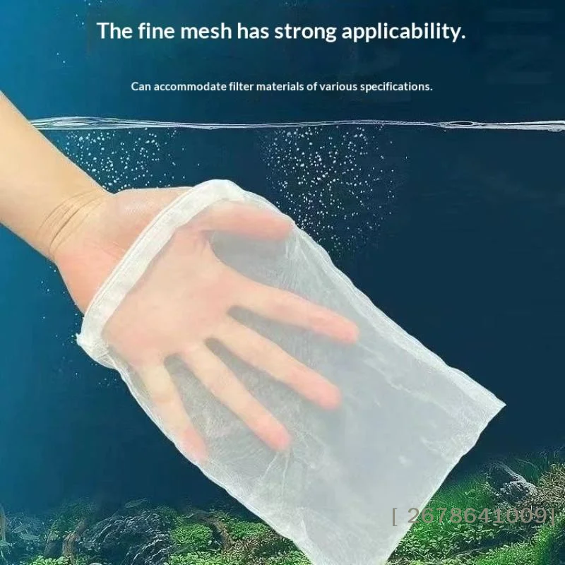 ⚑200-Nano Mesh Reusable Fish Tank Aquarium Filter Bag With Drawstring