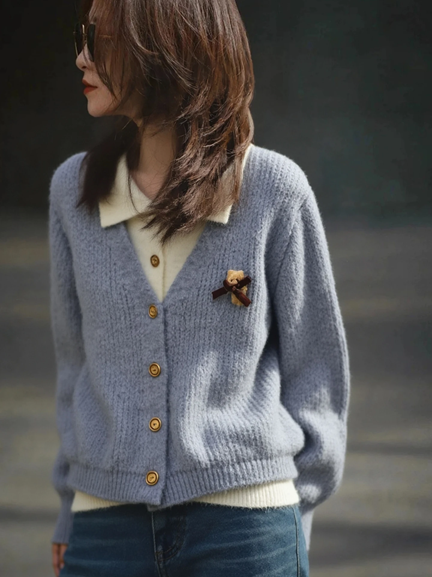 

Женский вязаный кардиган Ele Long Sve: Уютный, стройнящий свитер-топ для осени и зимы. Модная женская верхняя одежда.