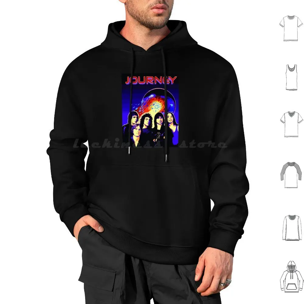 Journey Band Sketch Tour 2021 Abuabu Hoodies Long Sleeve Journey Journey Band Band Music 80S Vintage Steve Perry