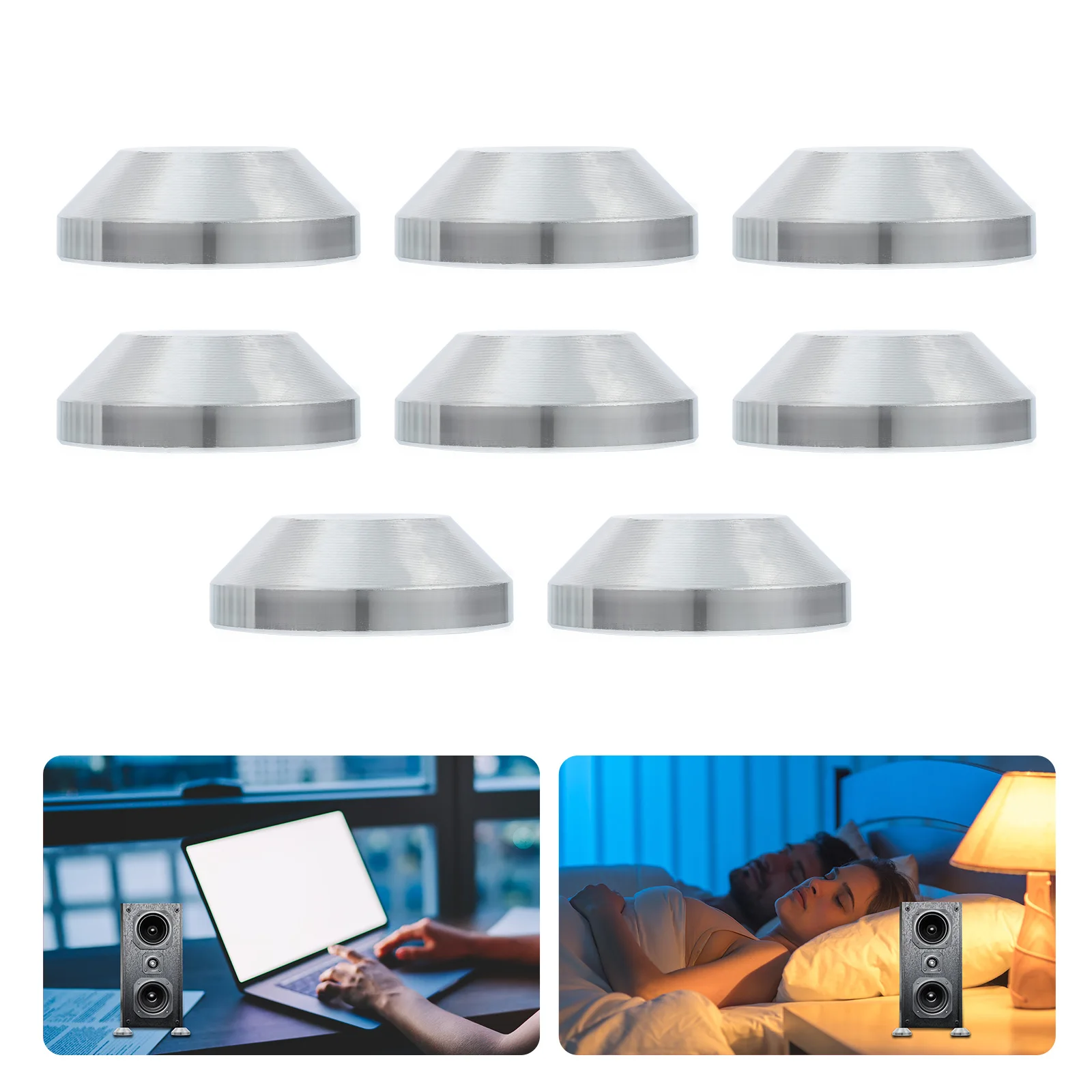 

8Pcs Speaker Spike Pads High Hardness Shockproof Furniture Isolation Stand Floor Protector Speaker Bases
