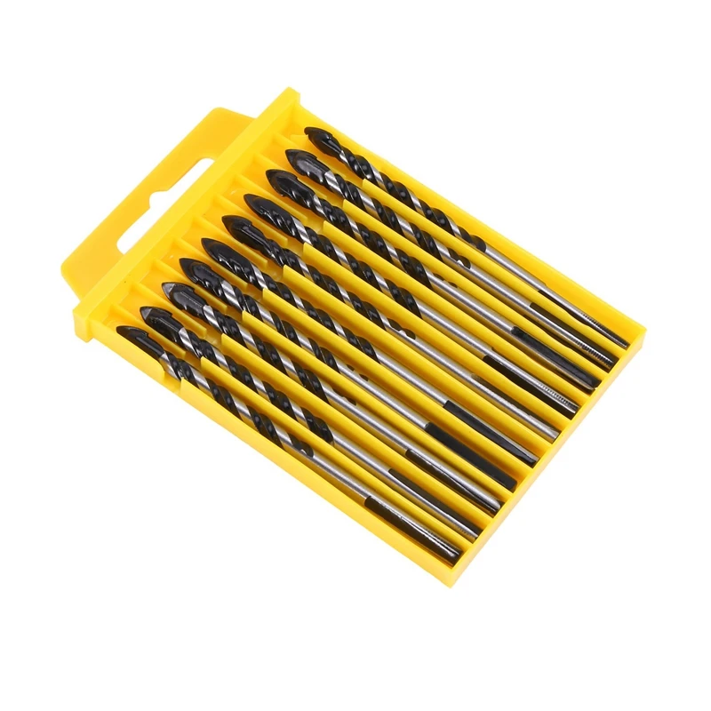 A23T 100Pcs Multipurpose 6mm Carbide Drill Bit Set for Tile Glass Concrete Brick Wood Drilling