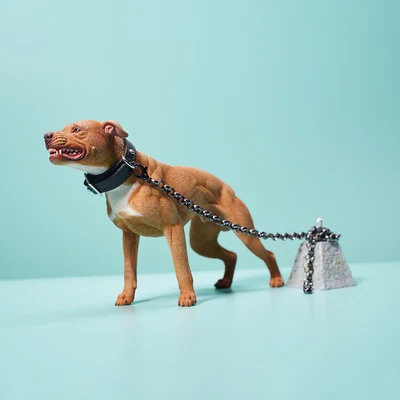 Jxk129 1/6 Scale Dog American Pit Bull Terrier Pet Dog Resin Scene