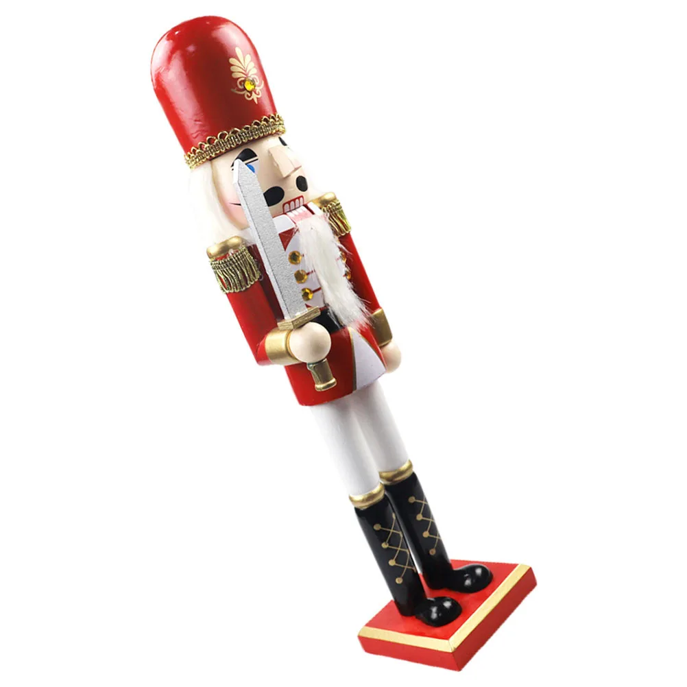 

Wooden Christmas Nutcracker Soldier Desktop Ornament Xmas Holiday Decoration Traditional Nutcracker Gift Xmas Nutcrackers