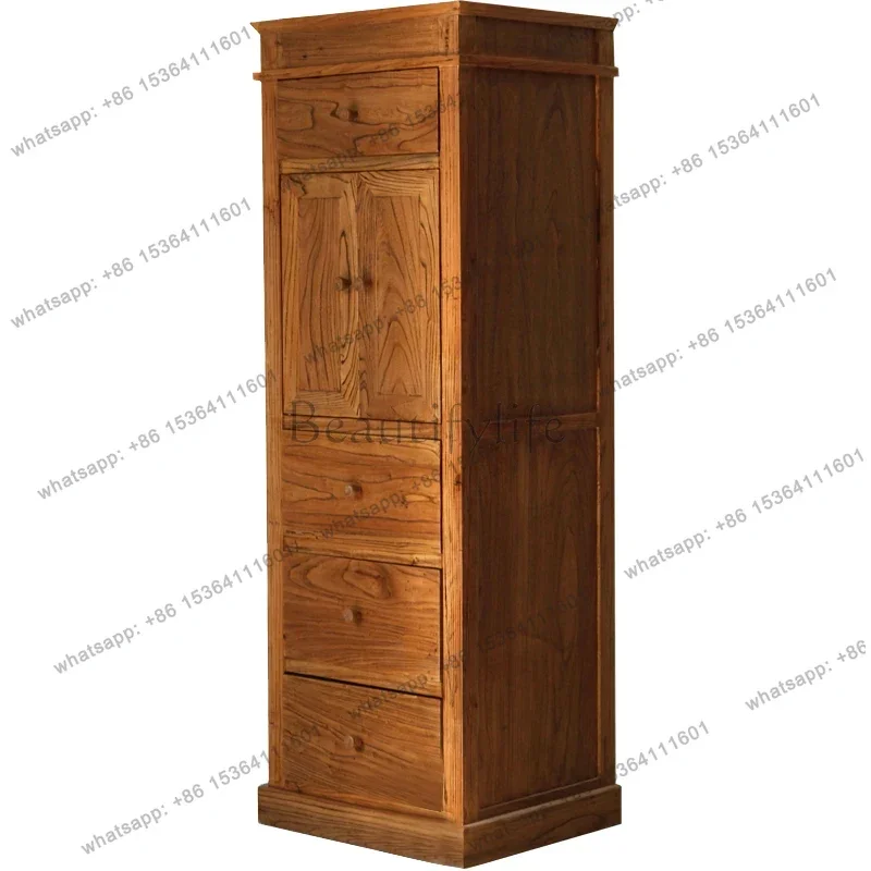 Solid Wood Side Cabinet Simple Modern Corner Cabinet Living Room Bedroom Narrow Locker