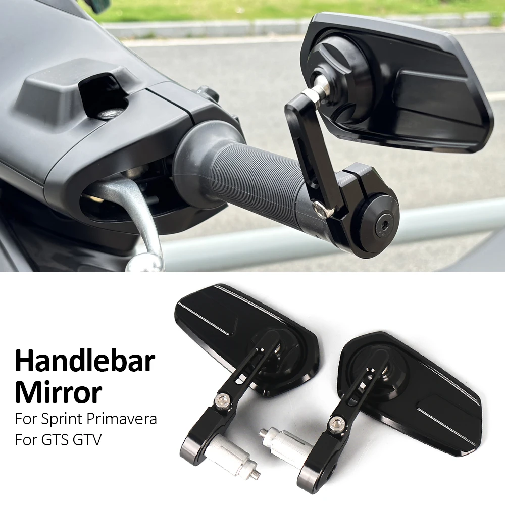 

Зеркала заднего вида для мотоциклов с ЧПУ, устанавливаемые на руль, с балансировочными накладками и заглушками для Vespa GTV GTS 300 Super Sprint Primavera 150