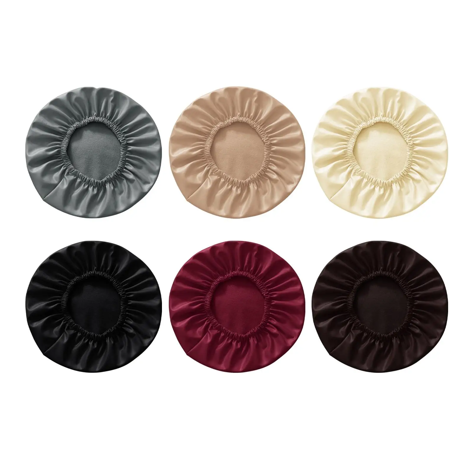 Leather Stool Cover Rotating Chair Cover for Bar Living Room Universal Round Seat Cover Home Hotel Textile